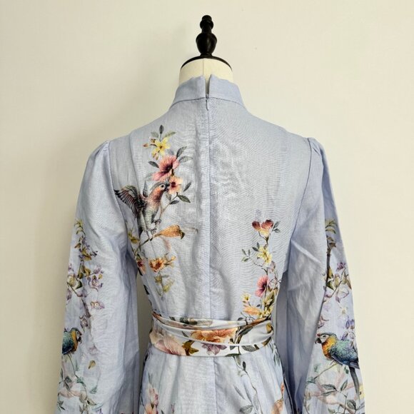 Zimmermann Rebellion Blue Aviary Mini Dress - Picture 10 of 12